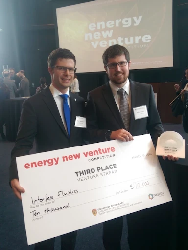 Stuart and I after winning third place at the Energy New Venture Competition