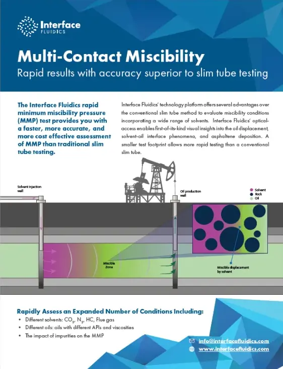 Minimum Miscibility Pressure (MMP) preview